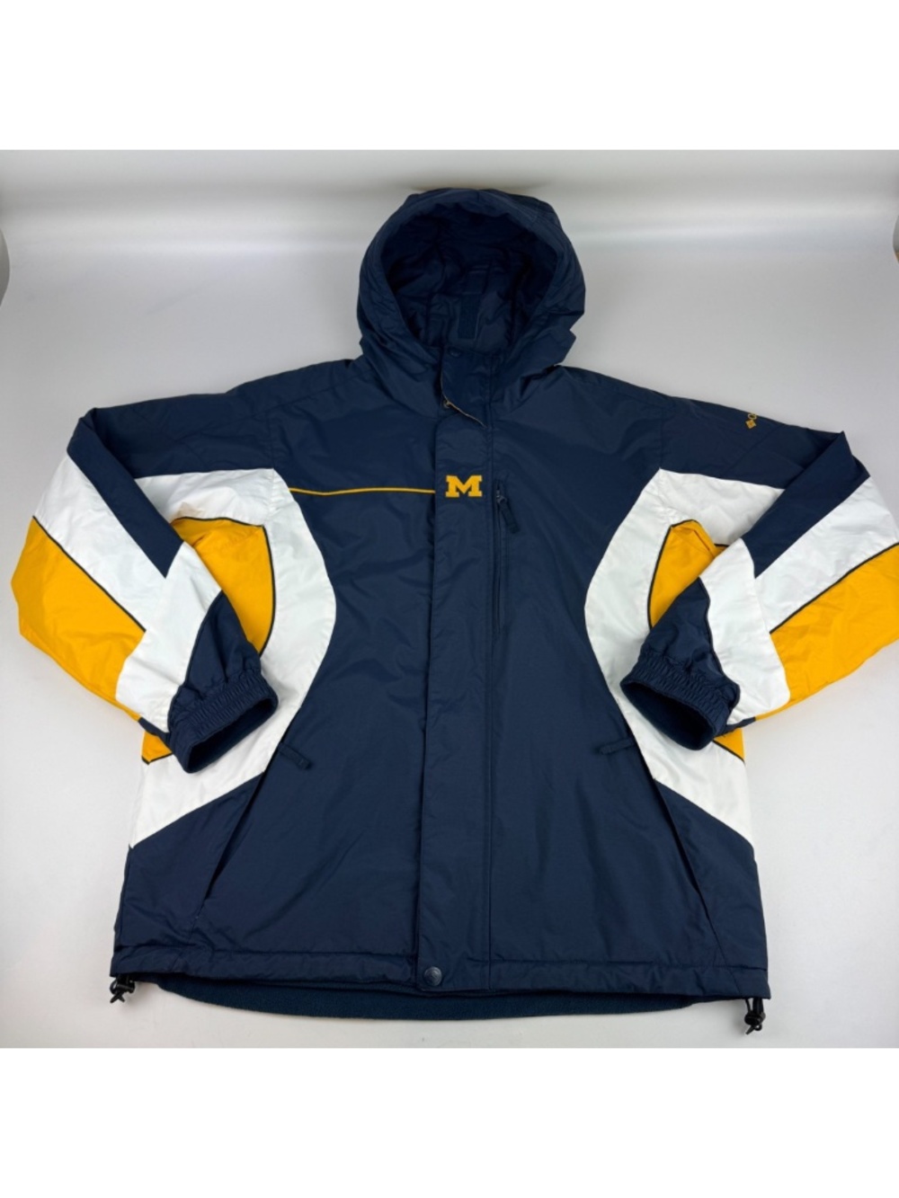 Vintage Columbia Mens Size M University Of Michigan Reversible Jacket